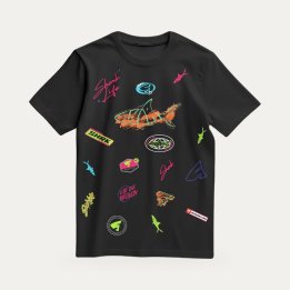 T-shirt Sharklife Full Shark Allover noir
