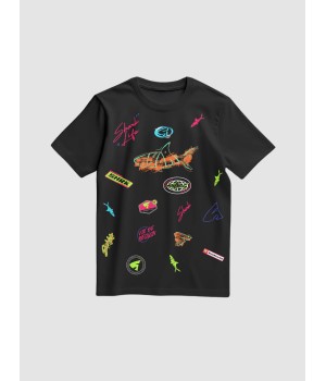 T-shirt ALLOVER sharklife vie de requin full shark noir