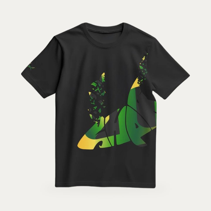 T-shirt Sharklife Full Shark Bright noir vert jaune