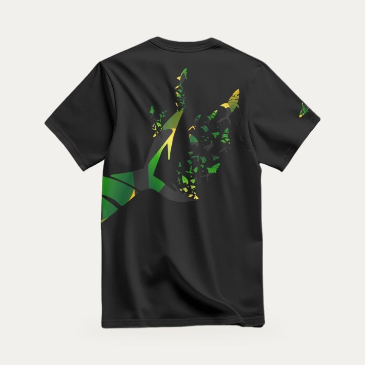 T-shirt Sharklife Full Shark Bright noir vert jaune – vue 2