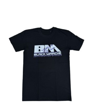 T-SHIRT BM NOIR PETIT SCHMETA BLEU BLACK MARCHE