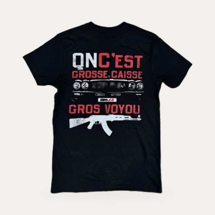 T-shirt Black Marché QN'C Grosse caisse gros voyou noir – vue 2