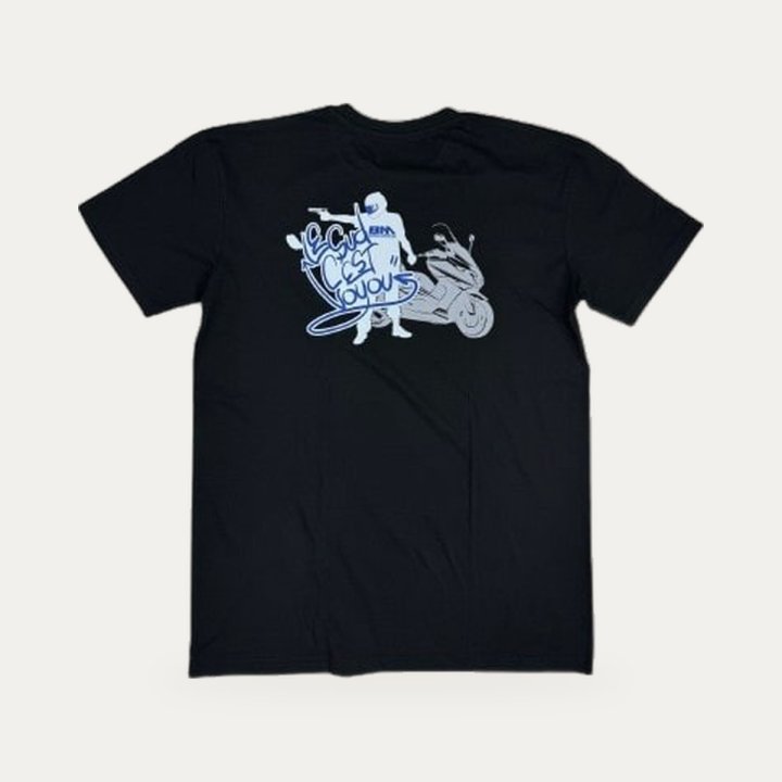 T-shirt Black Marché Sud c'est voyou noir et bleu – vue 2