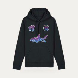 Hoodie Sharklife CV bleu et violet