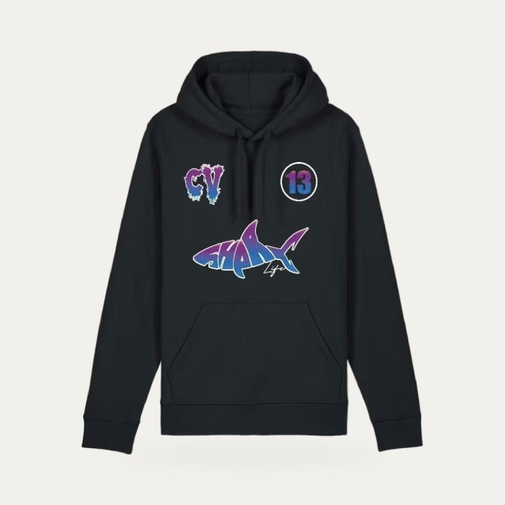 Hoodie Sharklife CV bleu et violet
