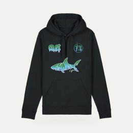 Hoodie Sharklife QS bleu et vert
