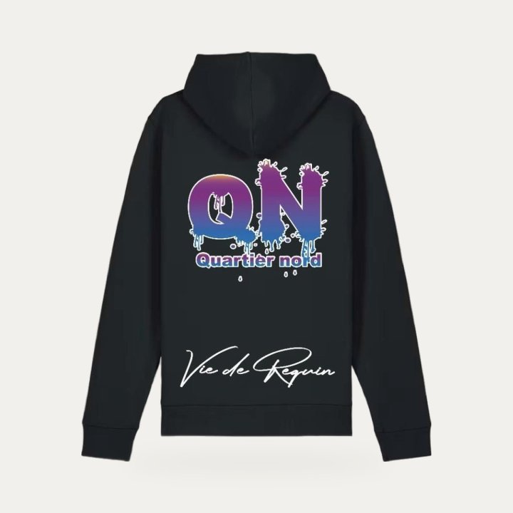 Hoodie Sharklife QN bleu et violet – vue 2