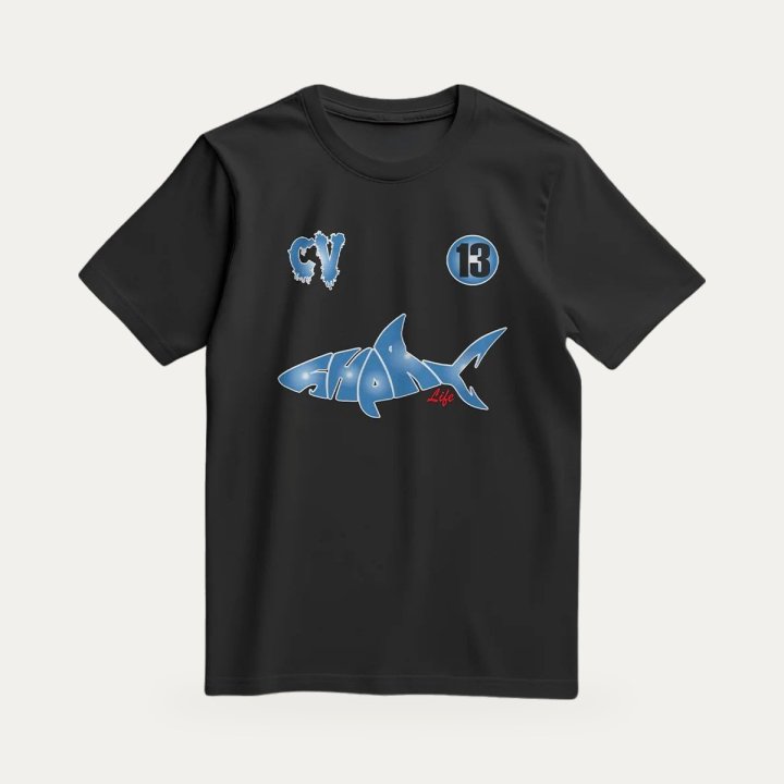 T-shirt Sharklife Shark Blue CV Vie de requin