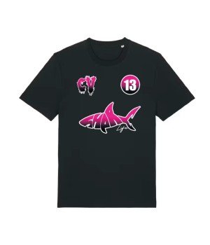 TEE-SHIRT SHARK BLACK PINK CV