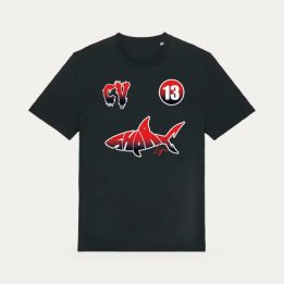 T-shirt Sharklife CV noir et rouge