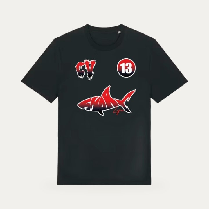 T-shirt Sharklife CV noir et rouge