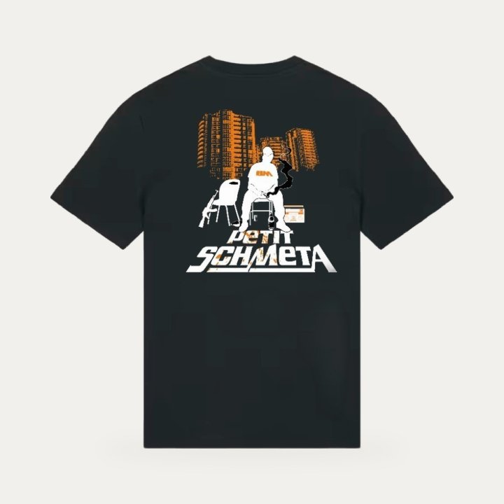 T-shirt Black Marché Petit Schmeta noir et orange – vue 2