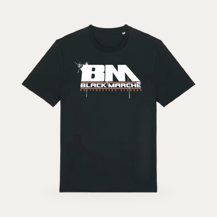 T-shirt Black Marché Marseille la Kalash noir et marron