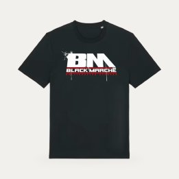 T-shirt Black Marché Marseille la Kalash noir et rouge