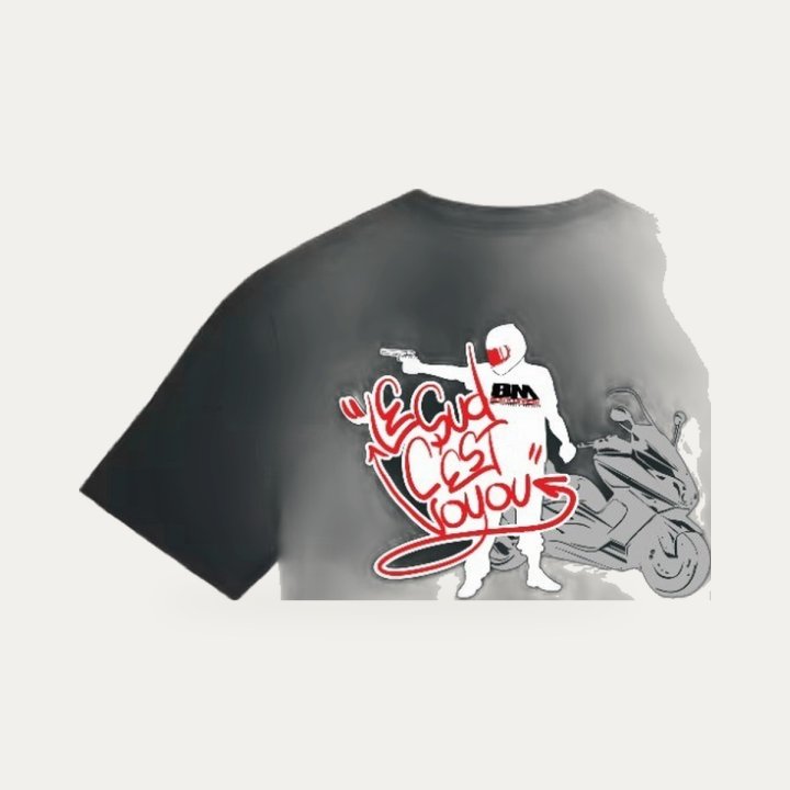 T-shirt Black Marché Le Sud c'est voyou noir et rouge – vue 2