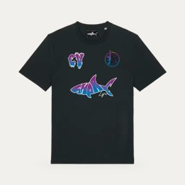 T-shirt Sharklife CV 13 violet et bleu