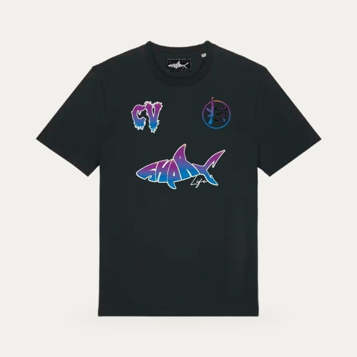 T-shirt Sharklife CV 13 violet et bleu