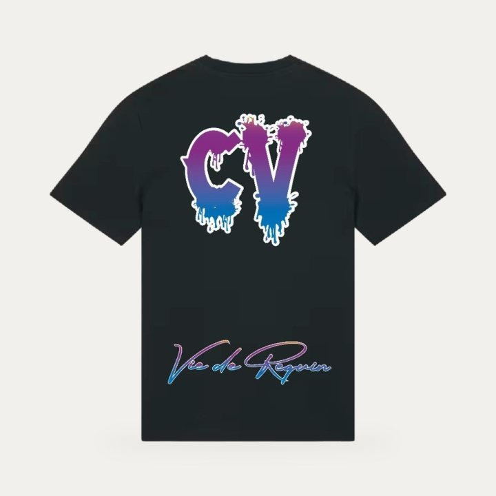 T-shirt Sharklife CV 13 violet et bleu – vue 2