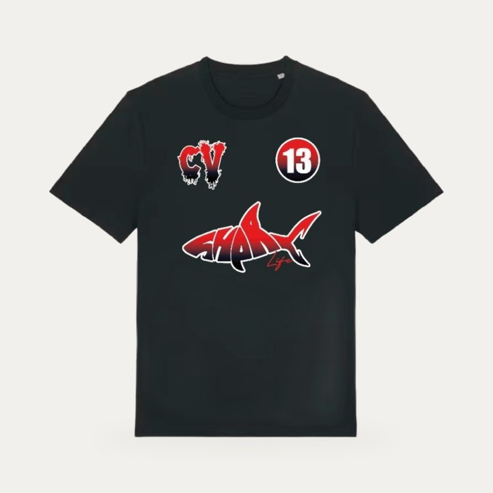 T-shirt Sharklife Vie de requin CV 13 rouge