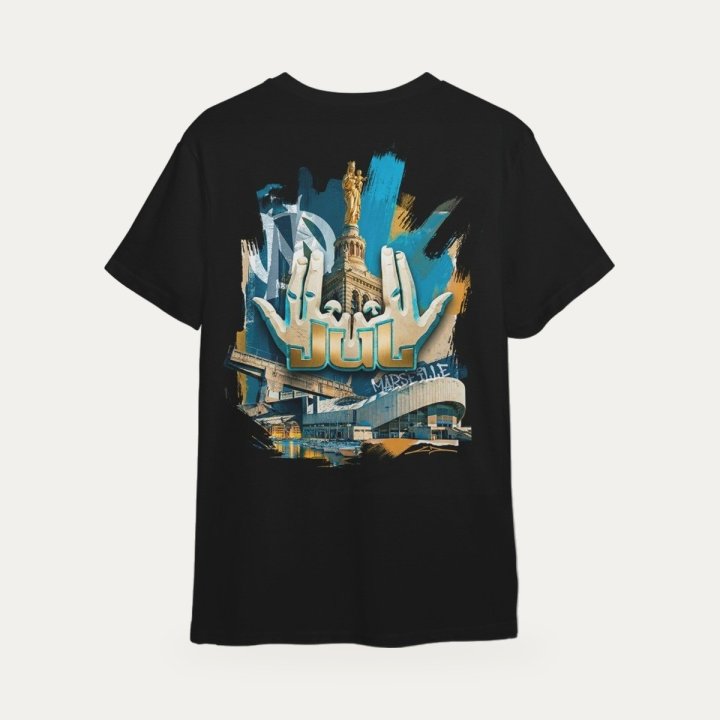 T-shirt JUL Marseille City Vélodrome noir – vue 2
