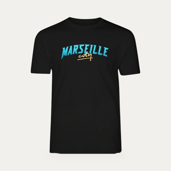 T-shirt JUL Marseille City Vélodrome noir