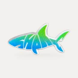 Pin's Sharklife Shark bleu et vert