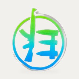 Pin's 13 AK bleu et vert