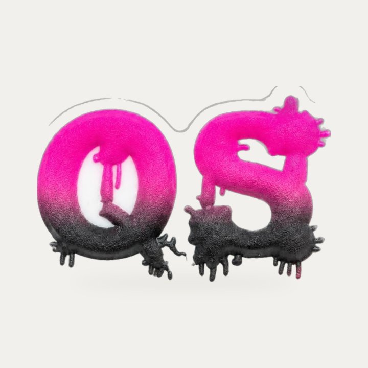 Pin's QS rose et noir
