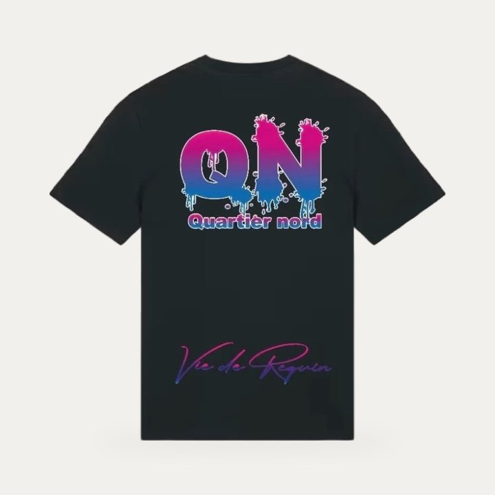 T-shirt Sharklife QN rose et bleu – vue 2