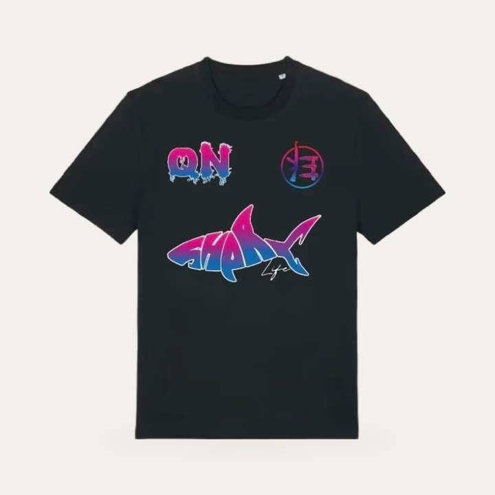 T-shirt Sharklife QN rose et bleu