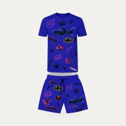 Ensemble Sharklife All Over bleu électrique