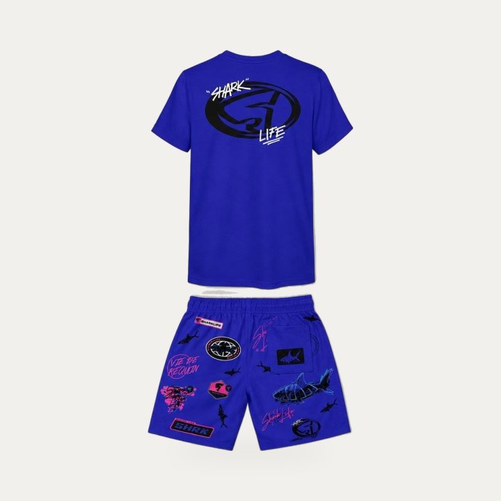 Ensemble Sharklife All Over bleu électrique – vue 2