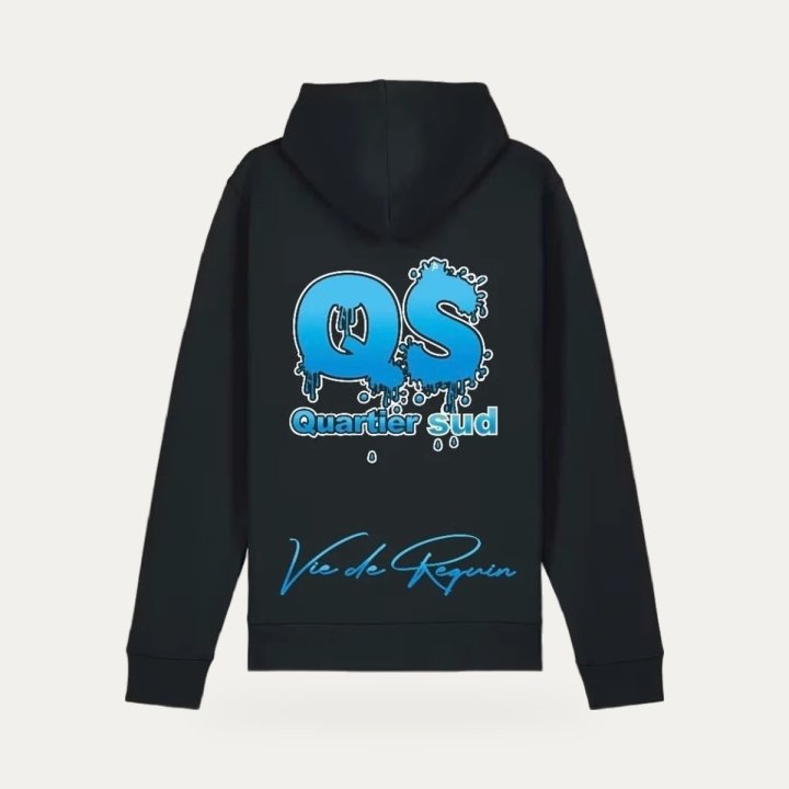 Hoodie Sharklife Quartier Sud QS bleu – vue 2