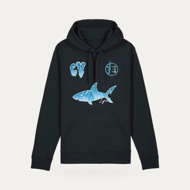 Hoodie Sharklife CV bleu