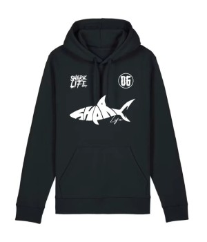 HOODIE SHARK BLACK WHITE 06