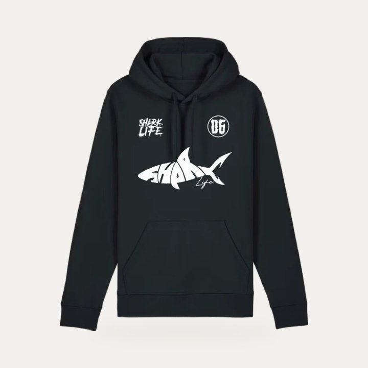Hoodie Sharklife Shark 06 noir et blanc