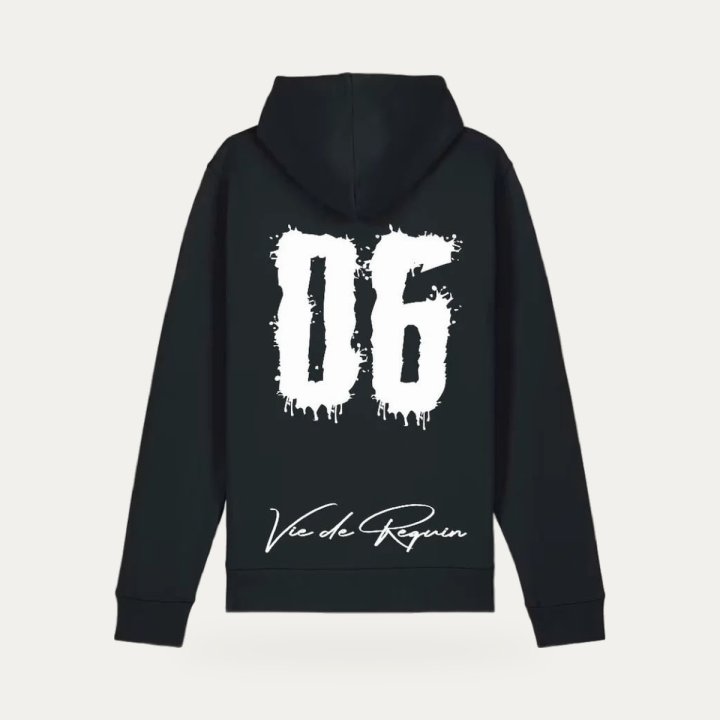Hoodie Sharklife Shark 06 noir et blanc – vue 2