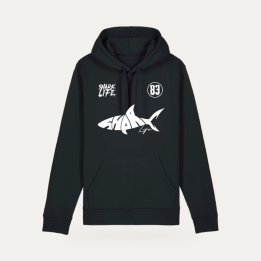 Hoodie Sharklife Shark 83 noir et blanc