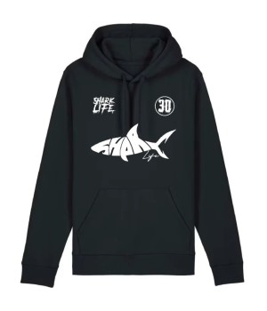 HOODIE SHARK BLACK WHITE 30