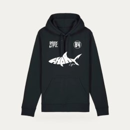 Hoodie Sharklife Shark 84 noir et blanc